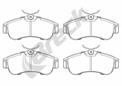 Комплект тормозных колодок, дисковый тормоз BRECK купить